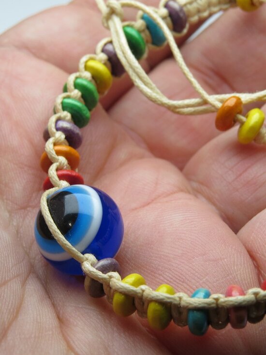 Good Luck Eye Canvas Bracelet - Picture 2 of 2